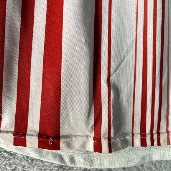 Nike Dri-Fit Tennis Jersey L White Red Zip Neck Vintage Style Athletic Top - Picture 7 of 13